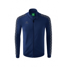 Erima Team Essential Tracktop Sports Jacket - comfortable, ribbed cuffs, side pockets - navy blue/grey Men